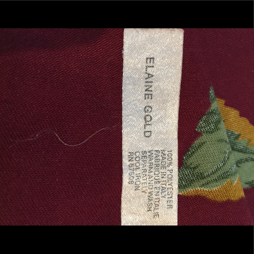 Elaine Gold vintage floral scarf - Picture 2 of 2